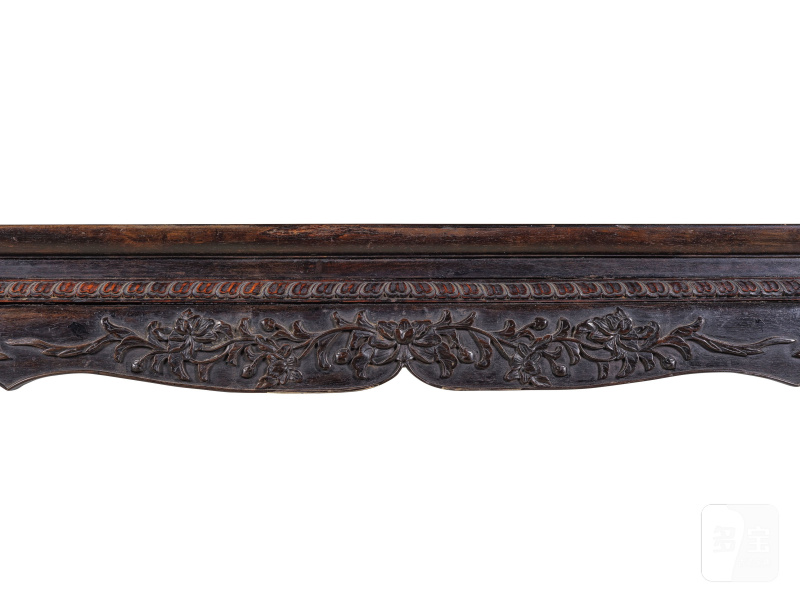 清 十九世紀 紅木半桌 | GRANDE TABLE EN HONGMU SCULPTÉ, BANZHUO - 图4